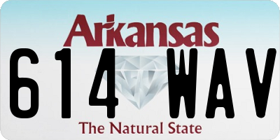 AR license plate 614WAV