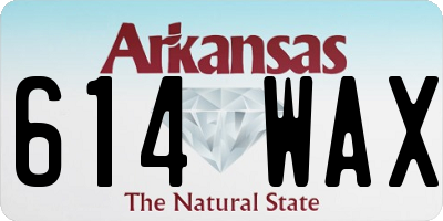 AR license plate 614WAX