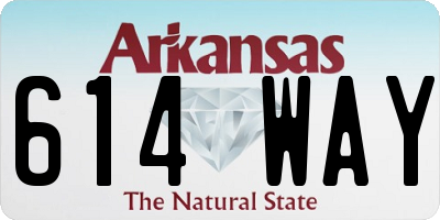 AR license plate 614WAY