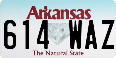 AR license plate 614WAZ