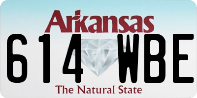 AR license plate 614WBE