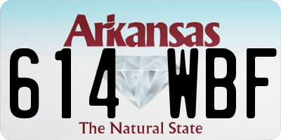 AR license plate 614WBF