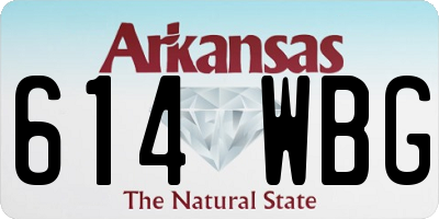 AR license plate 614WBG