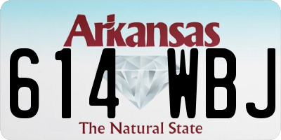 AR license plate 614WBJ