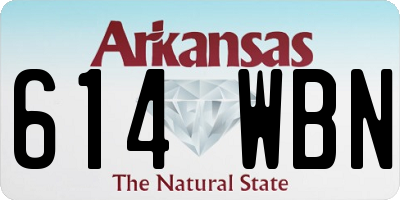 AR license plate 614WBN