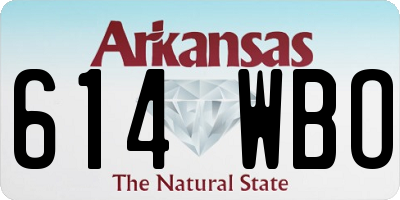 AR license plate 614WBO