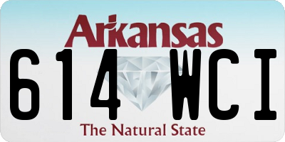 AR license plate 614WCI