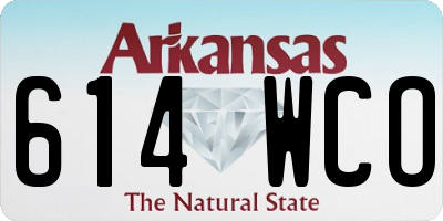 AR license plate 614WCO