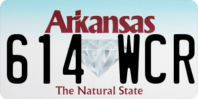 AR license plate 614WCR