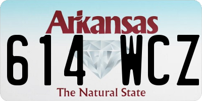 AR license plate 614WCZ