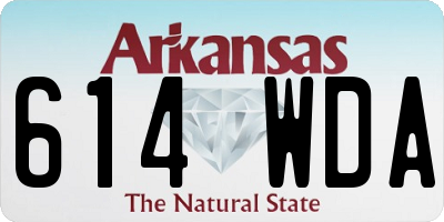 AR license plate 614WDA