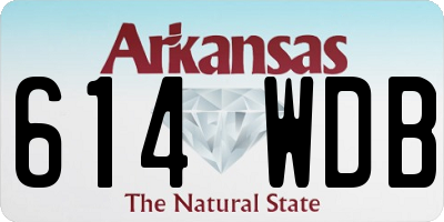 AR license plate 614WDB