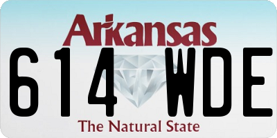 AR license plate 614WDE