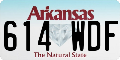 AR license plate 614WDF