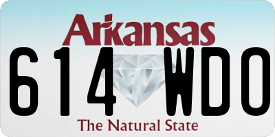 AR license plate 614WDO