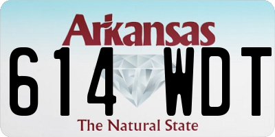 AR license plate 614WDT