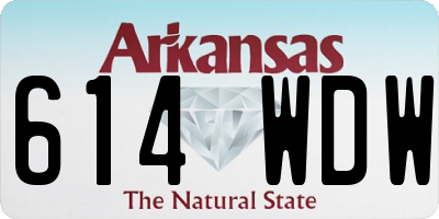 AR license plate 614WDW