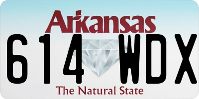 AR license plate 614WDX