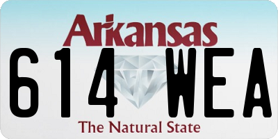 AR license plate 614WEA