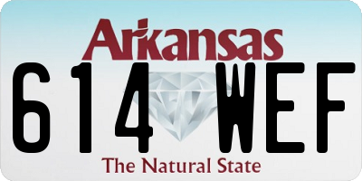 AR license plate 614WEF