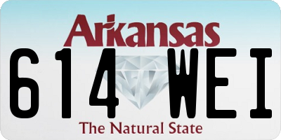 AR license plate 614WEI