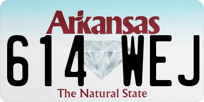 AR license plate 614WEJ
