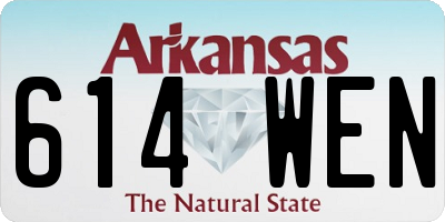 AR license plate 614WEN