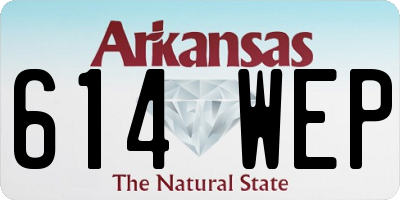 AR license plate 614WEP