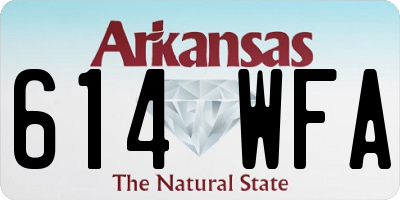 AR license plate 614WFA