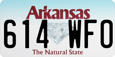 AR license plate 614WFO