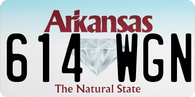 AR license plate 614WGN