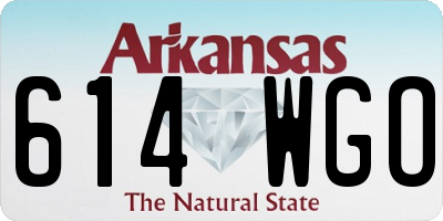 AR license plate 614WGO