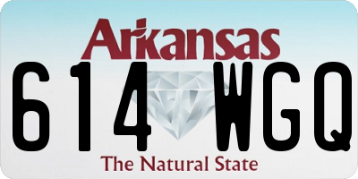 AR license plate 614WGQ