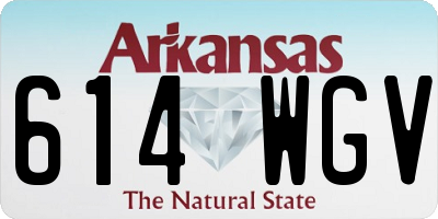 AR license plate 614WGV