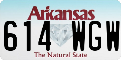 AR license plate 614WGW