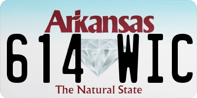 AR license plate 614WIC