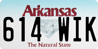 AR license plate 614WIK