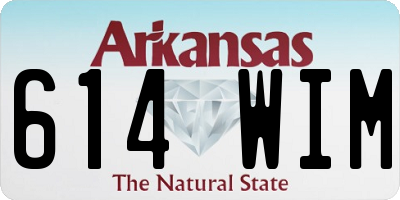 AR license plate 614WIM