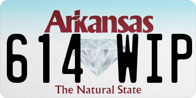 AR license plate 614WIP