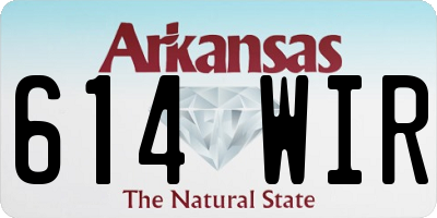 AR license plate 614WIR