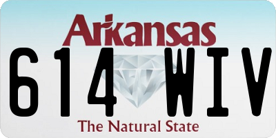 AR license plate 614WIV