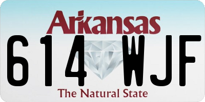 AR license plate 614WJF
