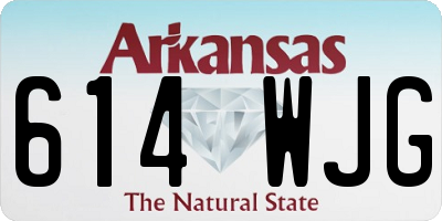AR license plate 614WJG