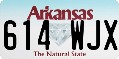 AR license plate 614WJX