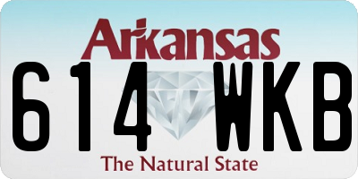 AR license plate 614WKB