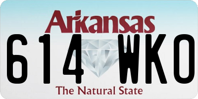 AR license plate 614WKO