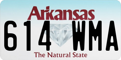 AR license plate 614WMA