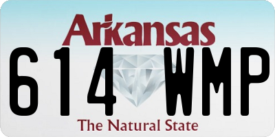 AR license plate 614WMP