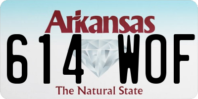 AR license plate 614WOF