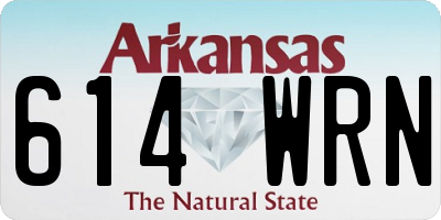 AR license plate 614WRN